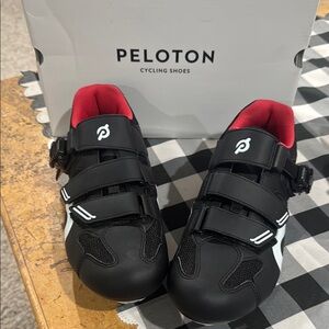 Peloton Black and Red Cycling Shoes